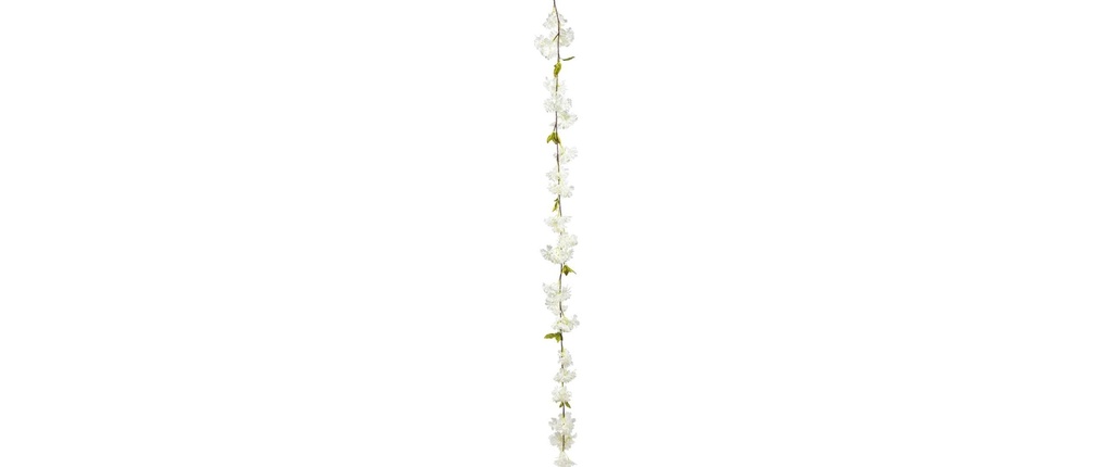 Dekomat AG Guirlande de fleurs de cerisier blanc 170 cm