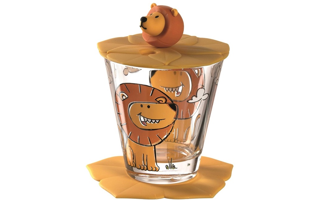 LEONARDO Verre à boire pour enfants Bambini 3 pièces, lion