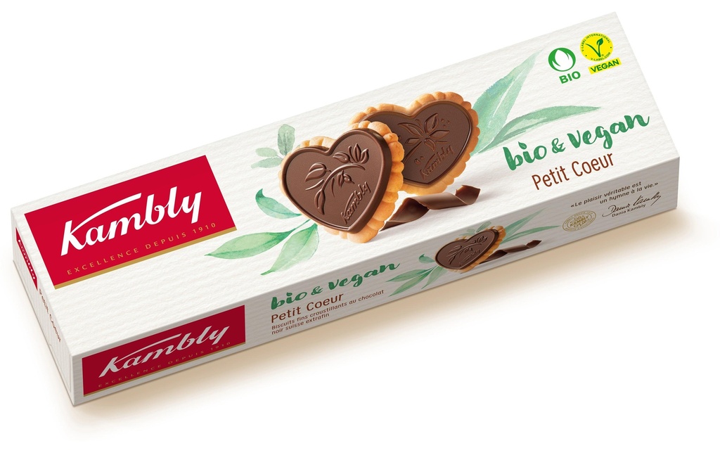 Kambly Petits gâteaux bio&vegan Petit Coeur 80 g