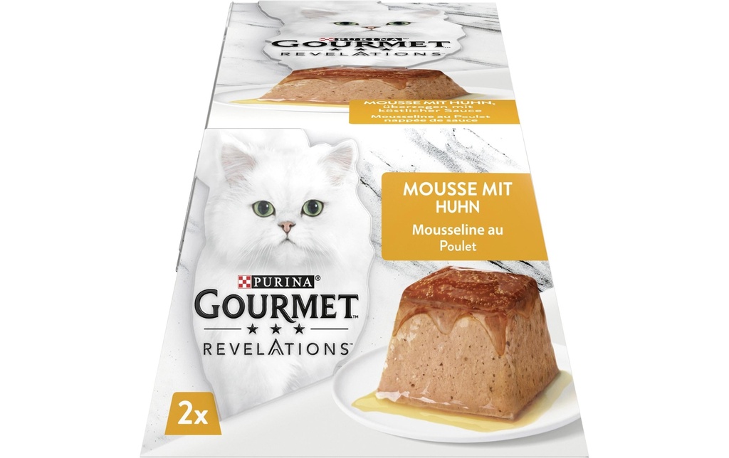 Purina Gourmet Alimentation humide Gourmet Revelations Mousse au poulet, 2 x 57g