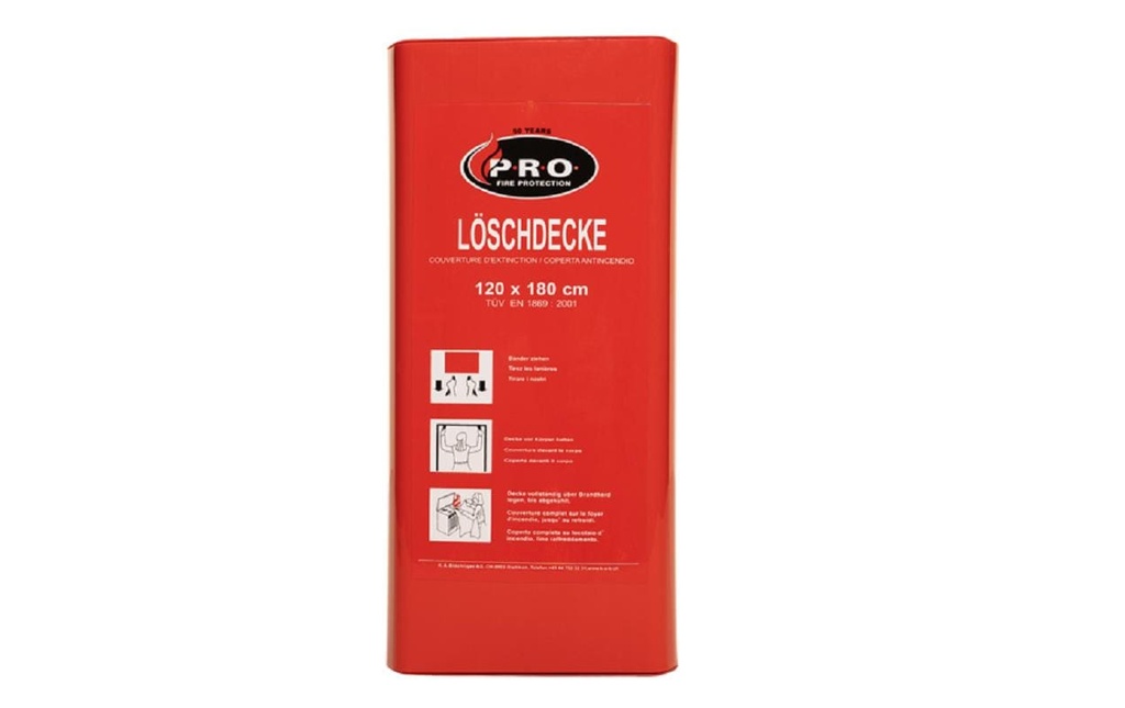 P.R.O. Couverture anti-feu 120 x 180 cm jusqu'à 1250 °C