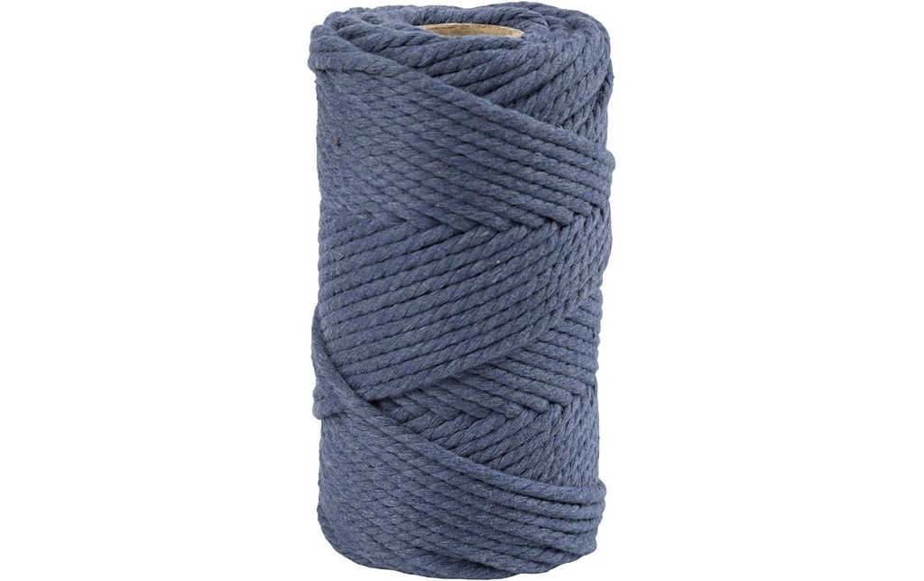 Creativ Company Fil de coton Cordon Macramé Bleu