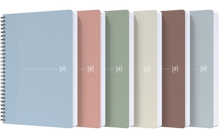 OXFORD Cahier spir.A5 5mm recy ass.qu (90 pces)