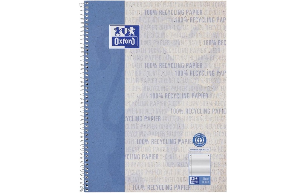 [718159370] OXFORD Bloc collège Recycl.A4+ lign. (80 pces)