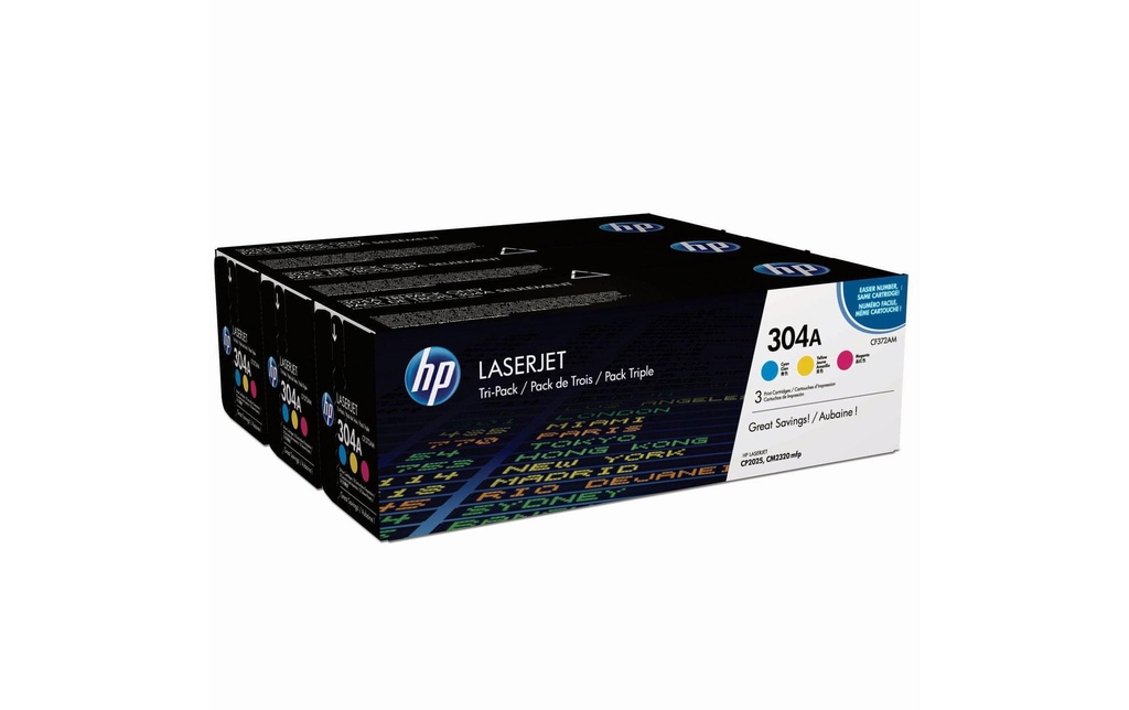HP HP toner 304A cyan/mag/yellow (3 pces)