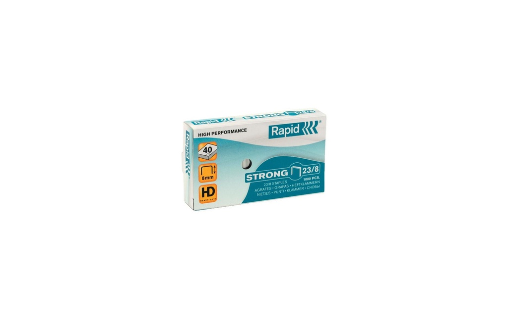 RAPID Agrafes 23/8 Strong (1000 pces)