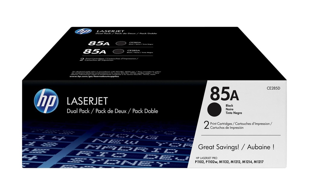 HP HP toner 85A black DP (2 pces)