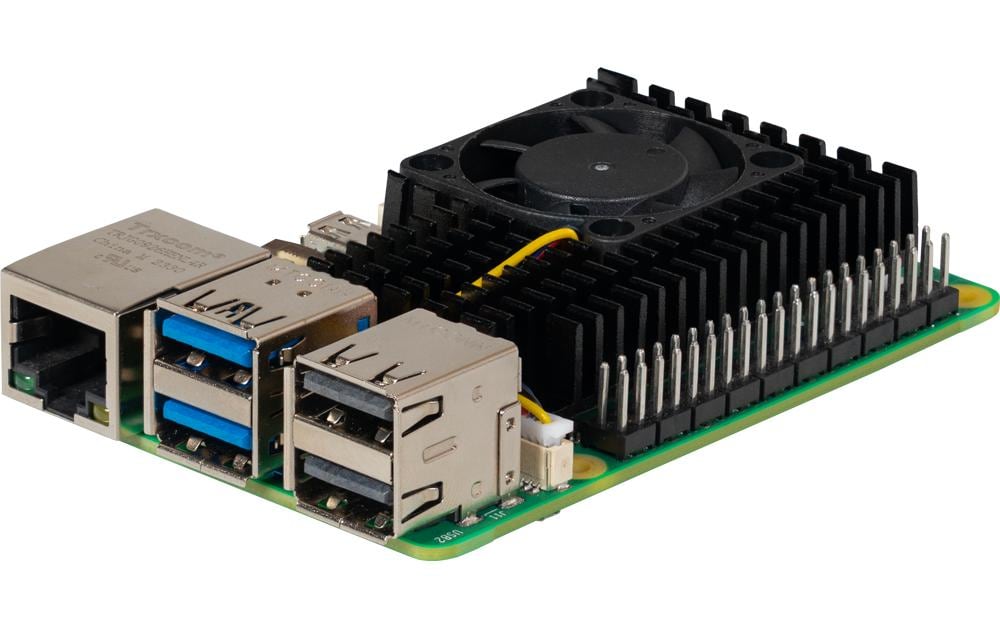jOY-iT Refroidisseur en aluminium avec ventilateur Noir, Pi 5