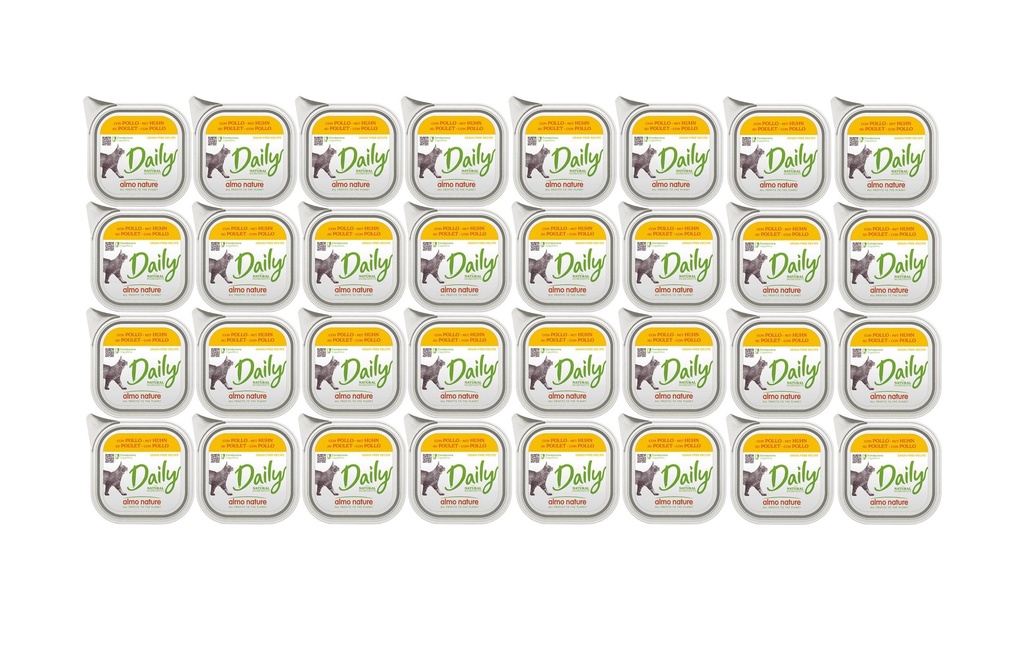 Almo Nature Alimentation humide Daily au poulet 32 x 100g