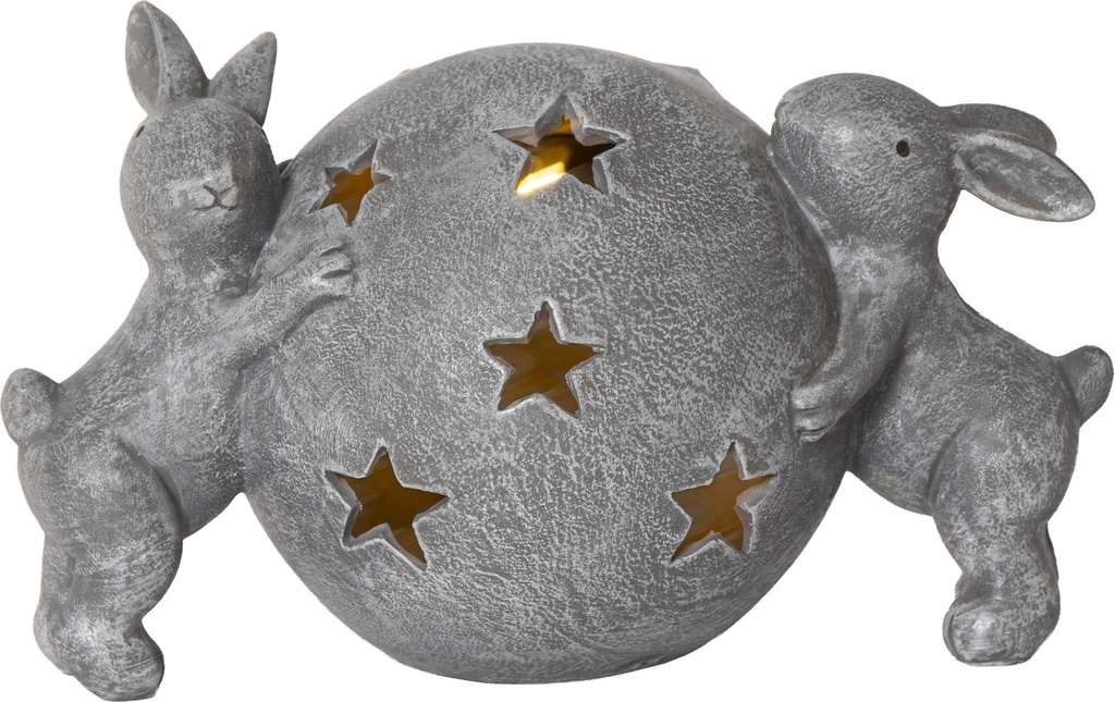 Star Trading Décoration solaire Harriet 24 cm Gris