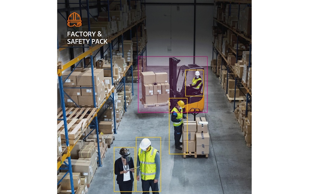 Hanwha Vision Analyse vidéo AIA-C01FAC Factory & Safety AI Analytics Pack