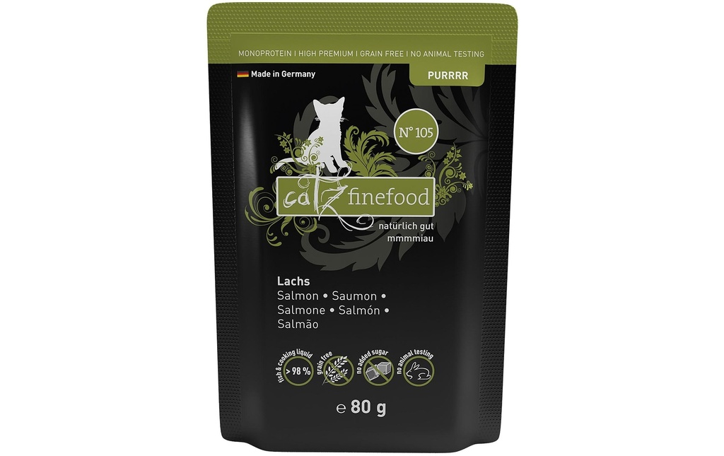 catz finefood Alimentation humide Purrrr No.105 saumon, 16 x 80 g