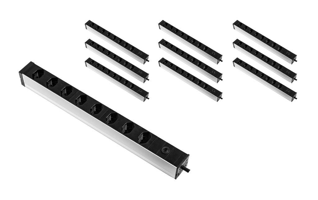 FURBER.power PDU 19 8x T13 noir, 10 pièces