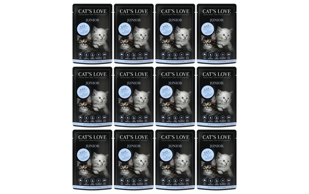 Cat's Love Alimentation humide Junior Mollet, 12 x 85 g