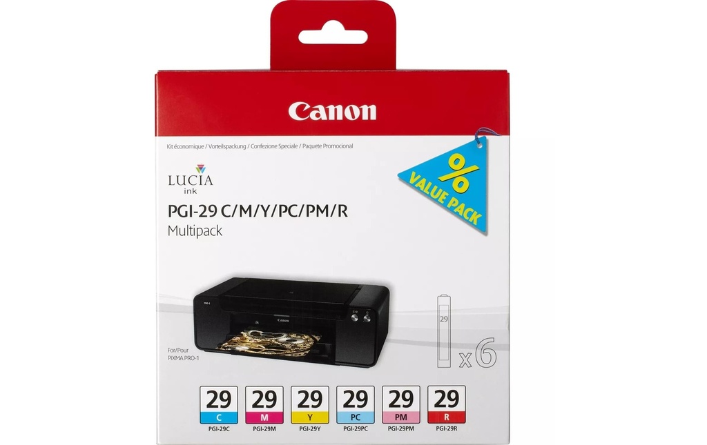 [770029950] CANON Cart.Canon PGI-29CMY/PC/PM/R (6 pces)