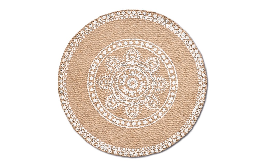 Zeller Present Set de table Mandala Ø 38 cm, Nature