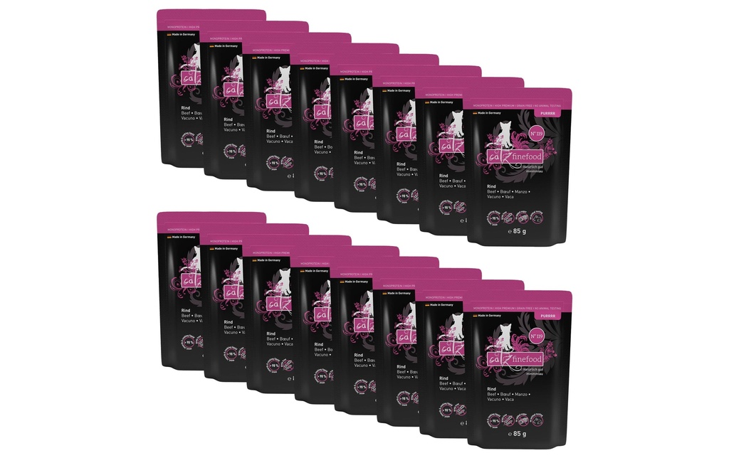 catz finefood Alimentation humide Purrrr No.119 Bœuf, 16 x 85 g