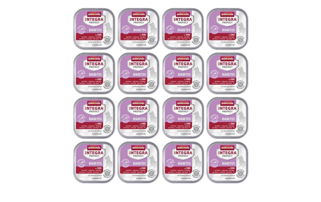 Animonda Integra Protect Nourriture humide Diabète bovin, 16 x 100 g