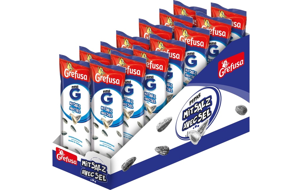 Grefusa Graines de tournesol salées 14 x 110 g