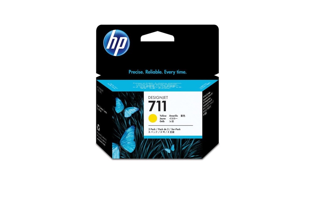 HP HP cart.d'encre 711 yel 3pces (3 pces)
