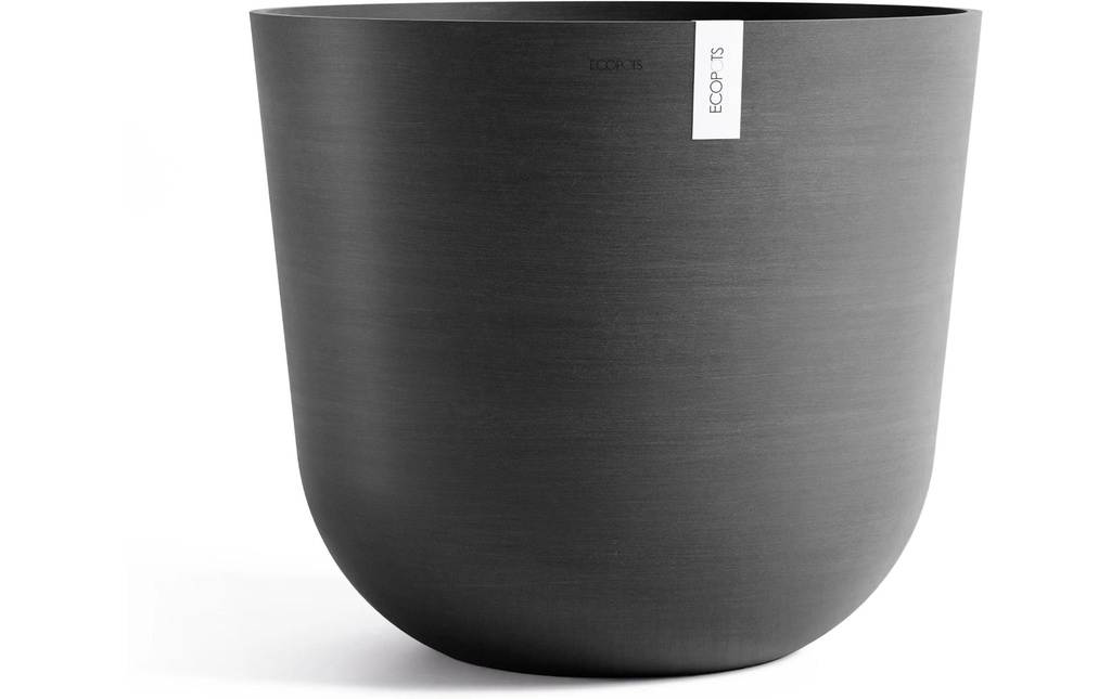 Ecopots Pot de fleur Oslo Ø 65 cm Gris foncé