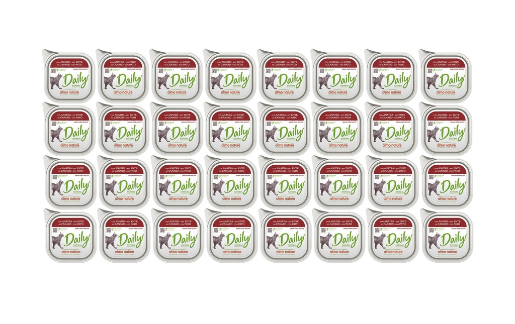 Almo Nature Alimentation humide Daily avec canard 32 x 100g