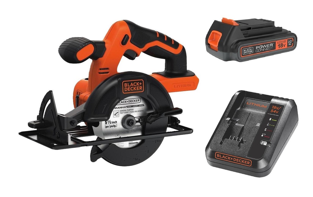 BLACK+DECKER Scie circulaire portative sans fil BDCCS18 Kit 18 V