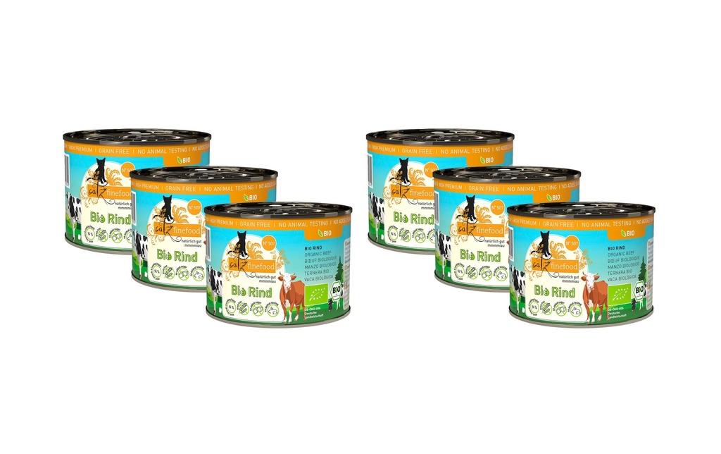 catz finefood Alimentation humide Bio No.507 Bœuf, 6 x 200 g