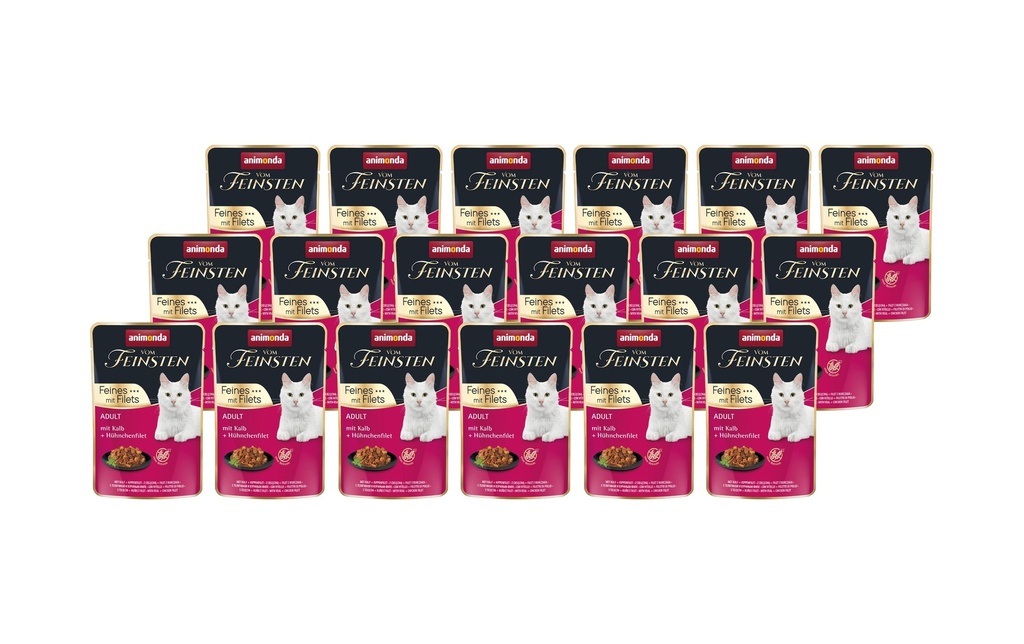 animonda Alimentation humide Vom Feinsten avec filet Veau & Poulet, 18 x 85 g