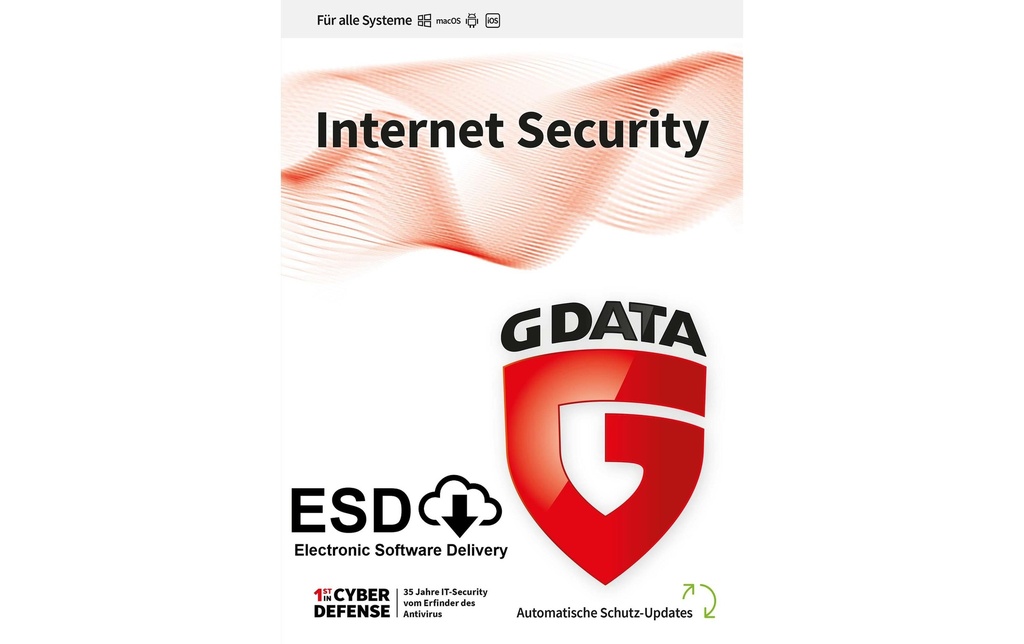 G DATA Internet Security Version complète, 2 utilisateurs, 1 an