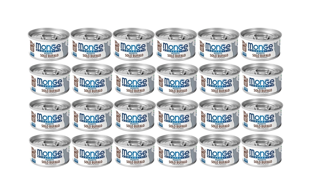 Monge Alimentation humide Chat Monoprotéine Buffle 24 x 80 g