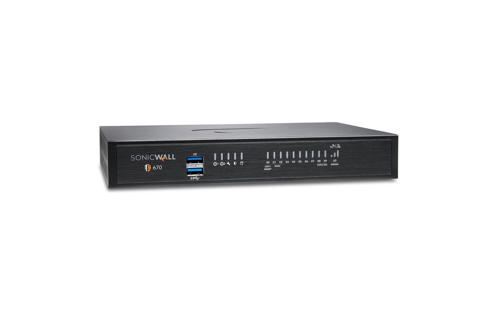 SonicWall Pare-feu TZ-670 TotalSecure Advanced Appliance, w/APSS, 1yr