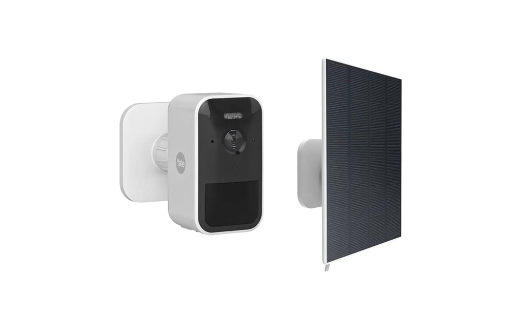 Yale Caméra intelligente d'extérieur et chargeur solaire Kit de démarrage