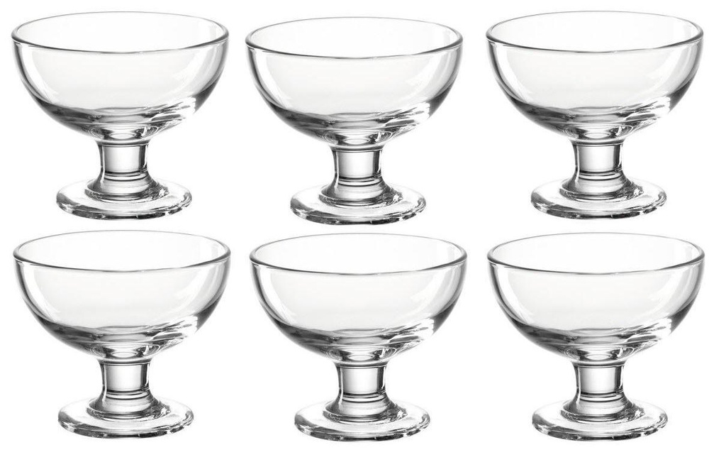 LEONARDO Coupe à dessert Cucina 12 cm, 6 Pièce/s, Transparent