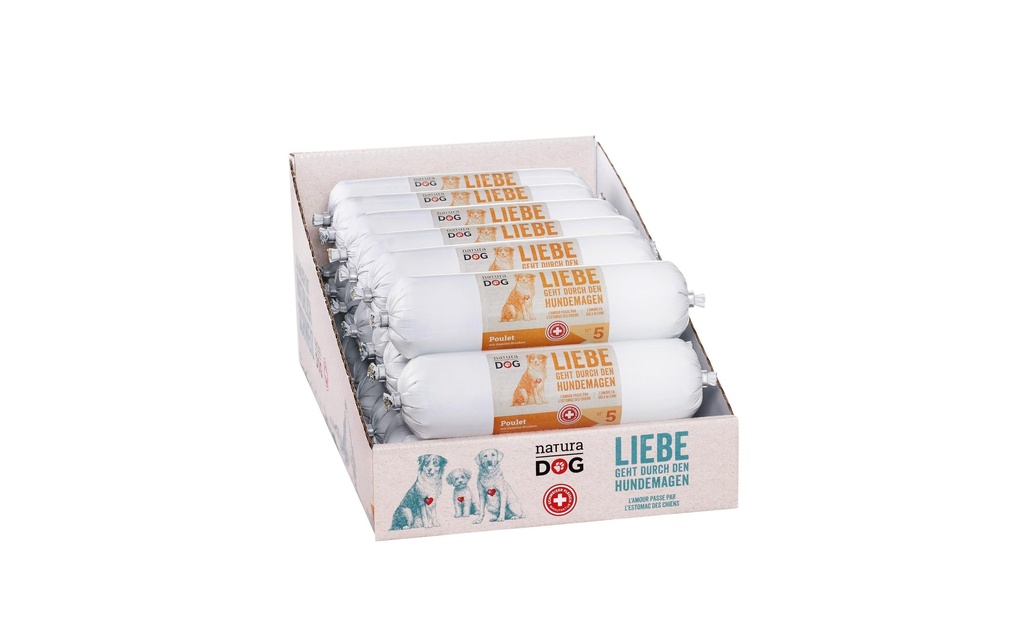naturaDog Alimentation humide Poulet avec légumes en morceaux Multipack, 20 x 400 g