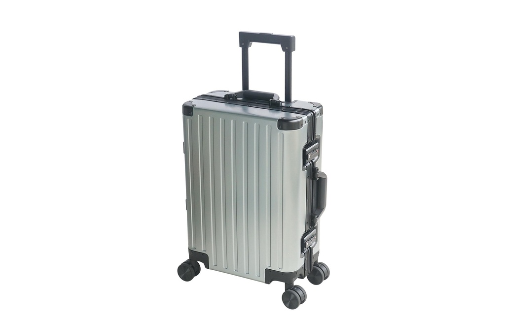 KOOR Valise Aluminium 58 L, Gris/Vert