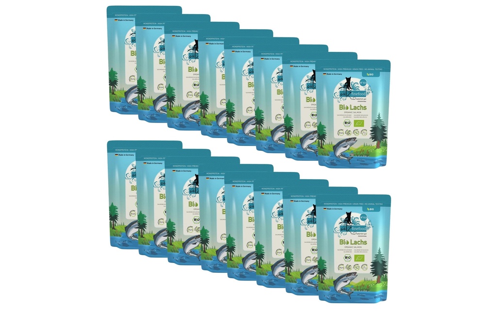 catz finefood Alimentation humide Bio No.513 Saumon, 12 x 85 g