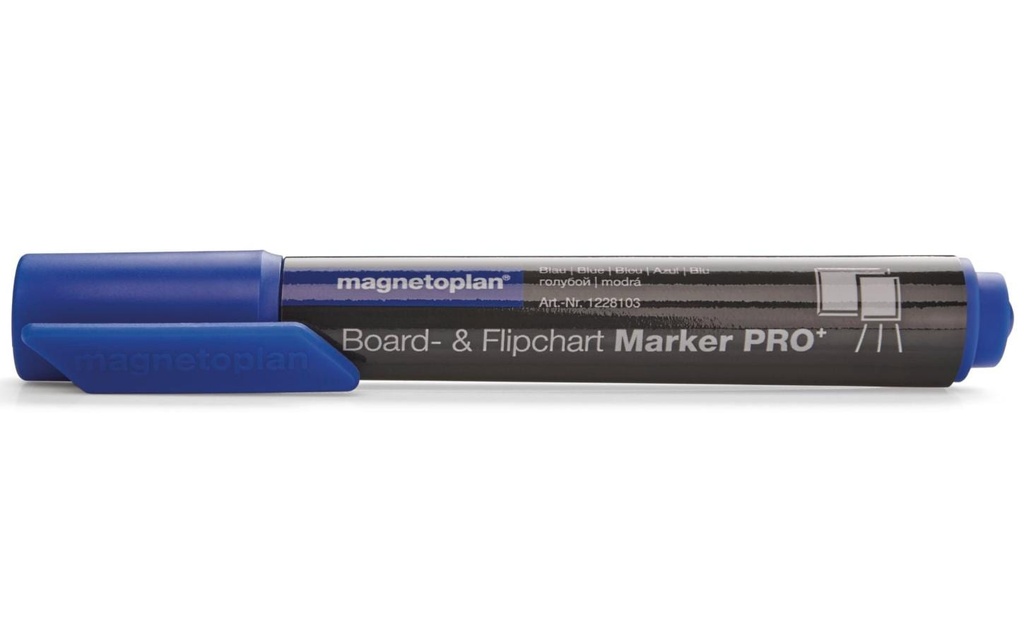 Magnetoplan Marqueur pour flipchart Pro+ Bleu, 4 pièces
