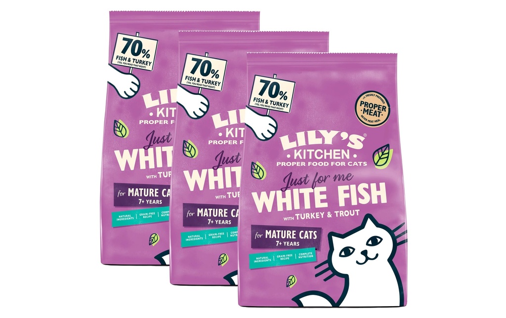 Lily's Kitchen Alimentation sèche Senior Poisson, 2,4 kg