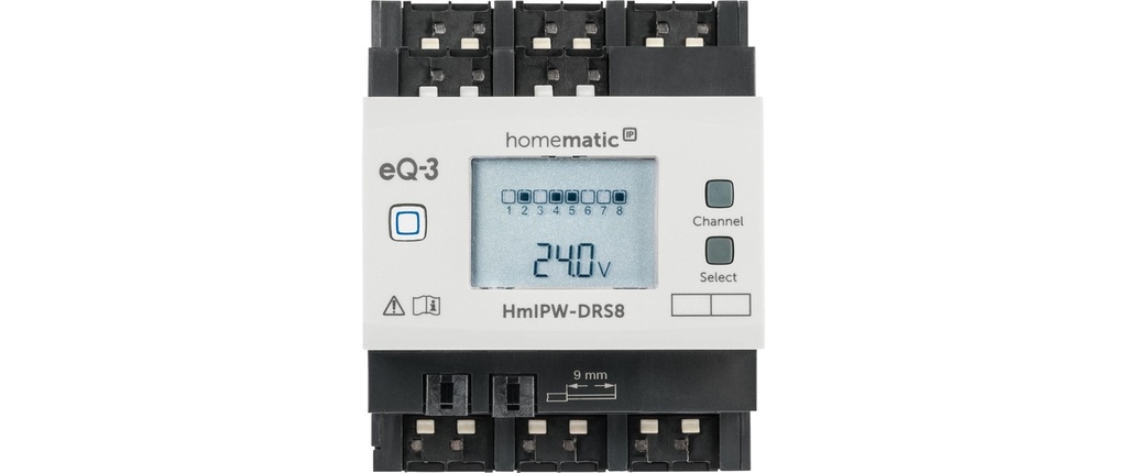 Homematic IP Wired Smart Home Actionneur de commutation câblé octuple