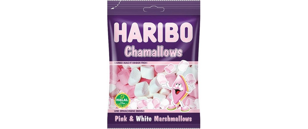 Haribo Int. Bonbons gommeux HALAL Chamallows/Pembe Beyaz 70 g