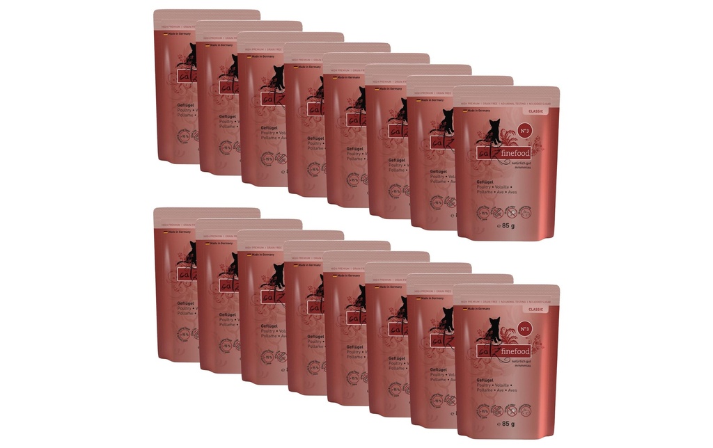 catz finefood Alimentation humide No.03 Volaille, 16 x 85 g