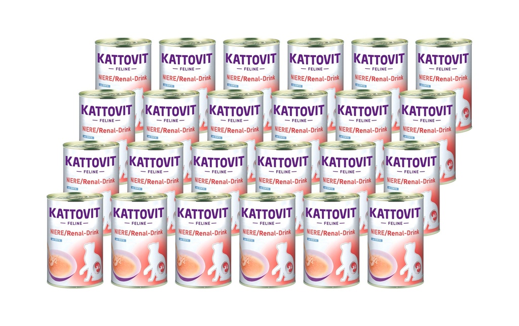 Kattovit Collation pour chat Rein/Renal Drink, canard, 24 x 135 ml