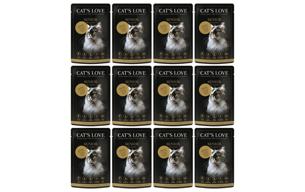 Cat's Love Alimentation humide Canard âgé 12 x 85 g