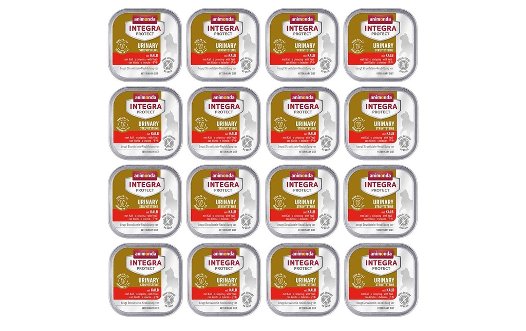 Animonda Integra Protect Nourriture humide Calculs urinaires veau, 16 x 100 g