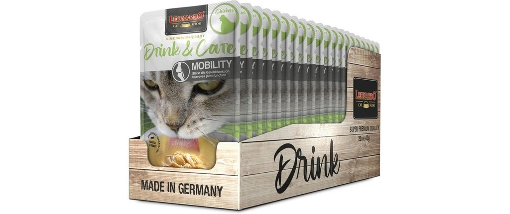 Leonardo Cat Food Drink et Care Mobility Chicken 20 x 40 g