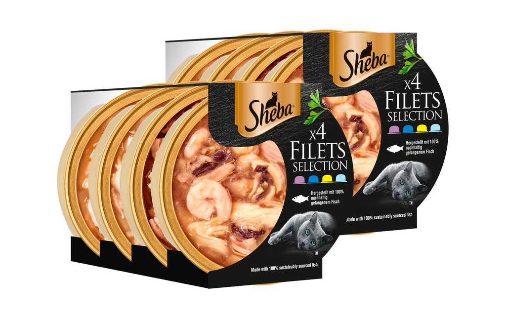 Sheba Collation pour chat Sélection de filets, 32 x 60 g