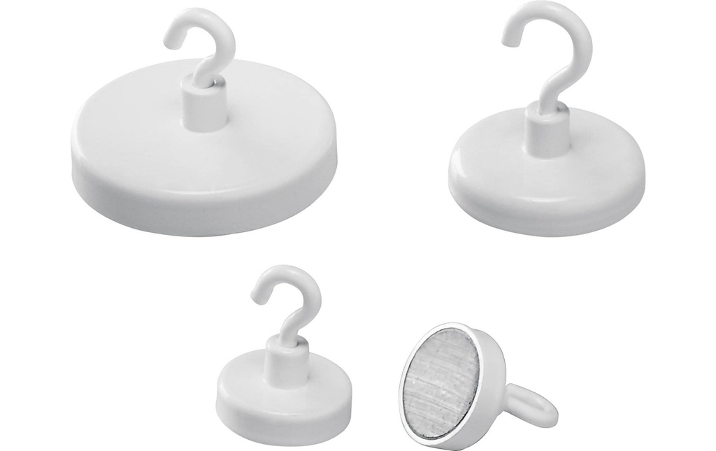 Magnetoplan Aimant à crochet Ø 4.7 cm Blanc, 1 pièce