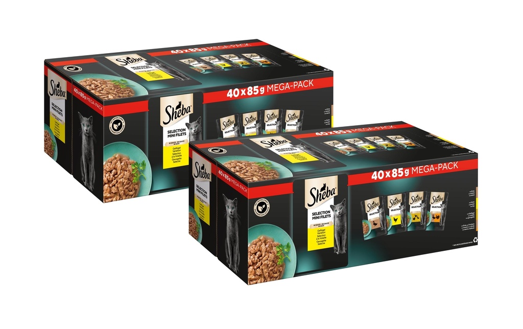 Sheba Alimentation humide Sélection en sauce 2x 40 x 85 g