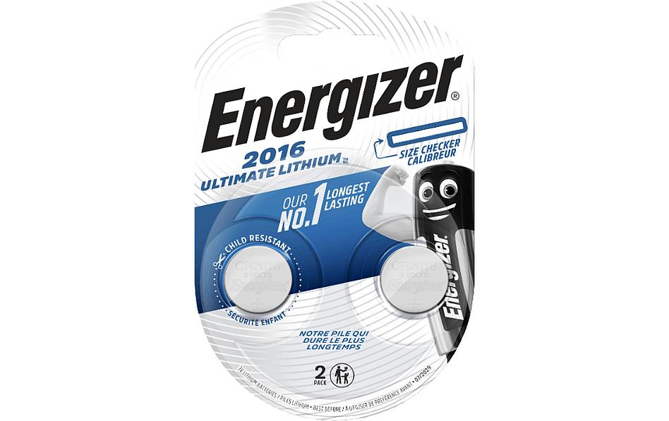 Energizer Pile bouton Ultimate Lithium CR-2016 , 2 Pièce/s